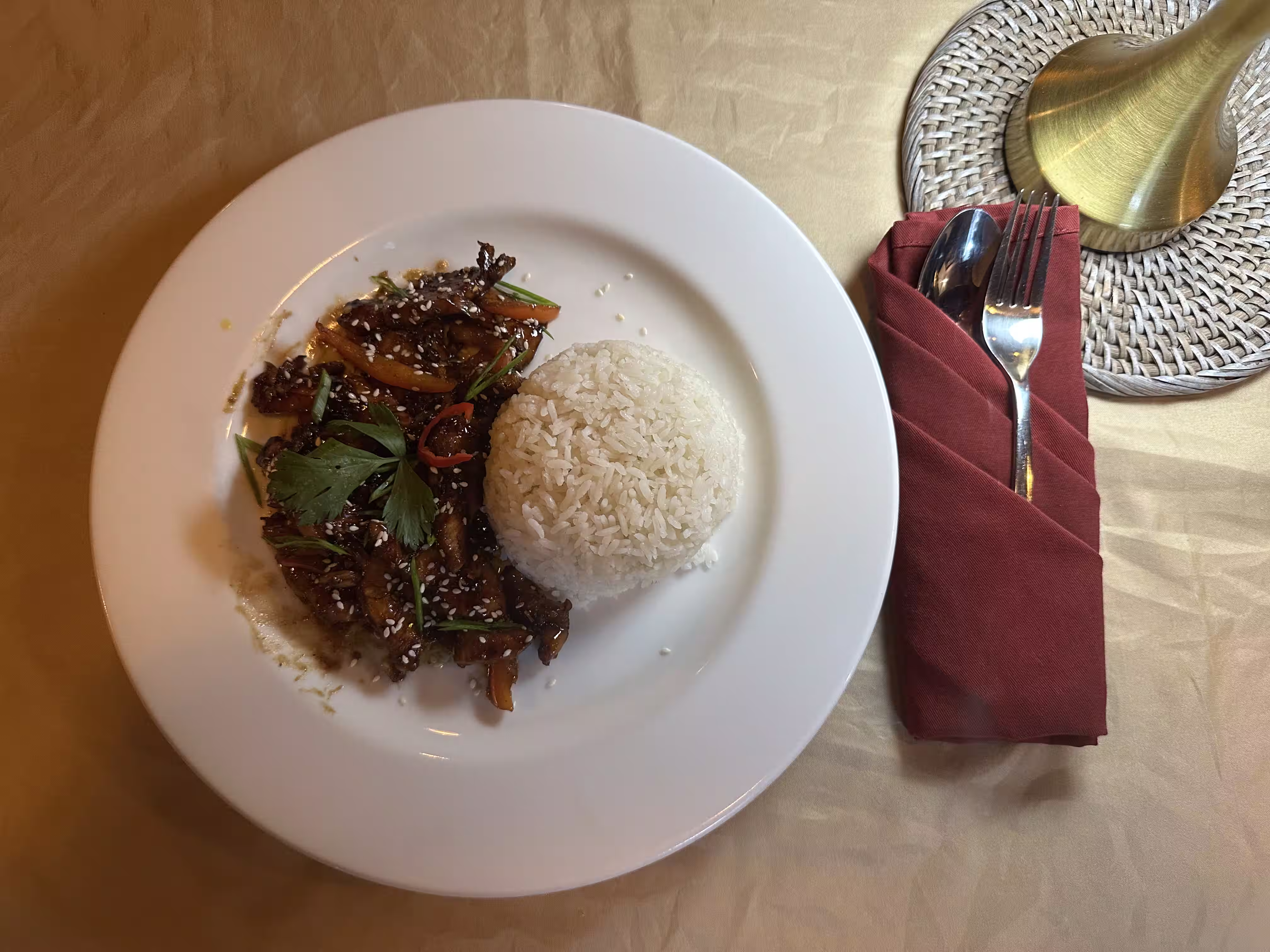 Warm evening plated dish