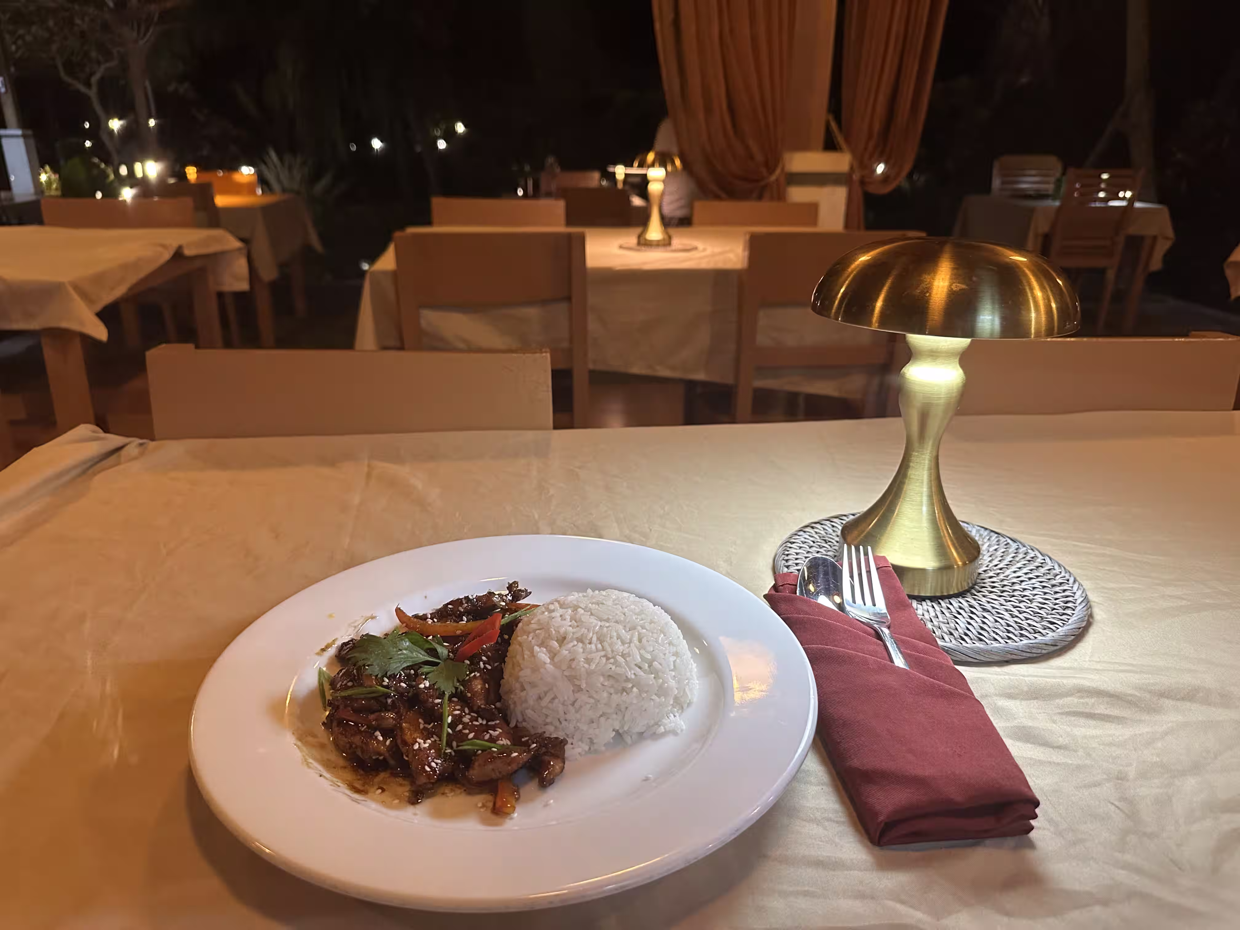 Evening table setting