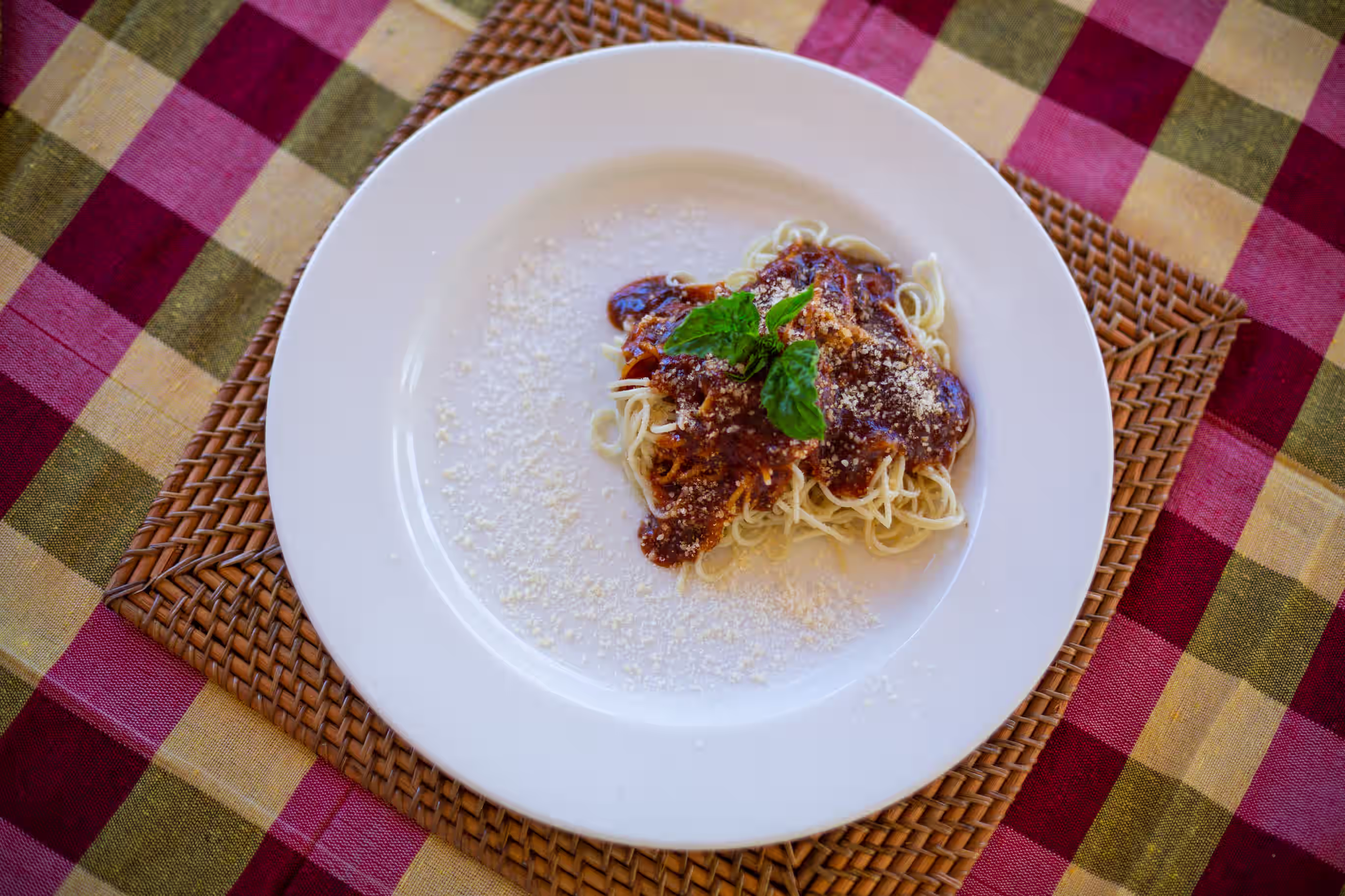 Pasta dish served at Kavana Penida
